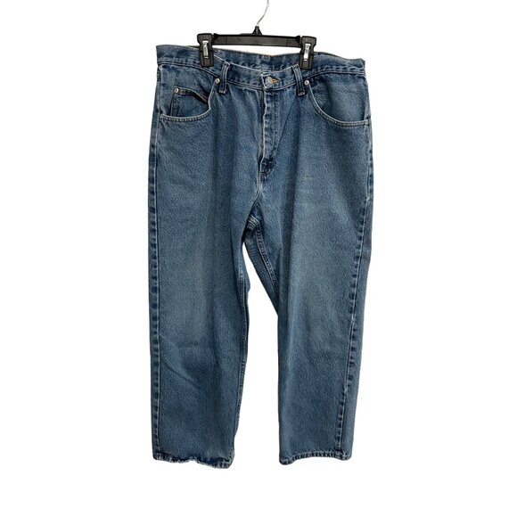 Wrangler Mens Regular Fit Blue Denim Jeans Size 38x30 - Picture 1 of 8